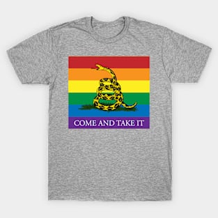 Rainbow Gadsden Come and Take It T-Shirt